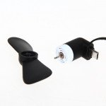 Wholesale Universal iPhone / Andrioid Portable Cell Phone Mini Electric Cooling Fan (Black)